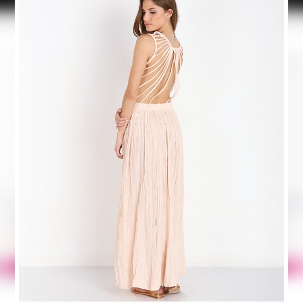 Jens Pirate Booty Costa Azul Maxi Dress Summer Quartz Size M - Picture 2 of 9